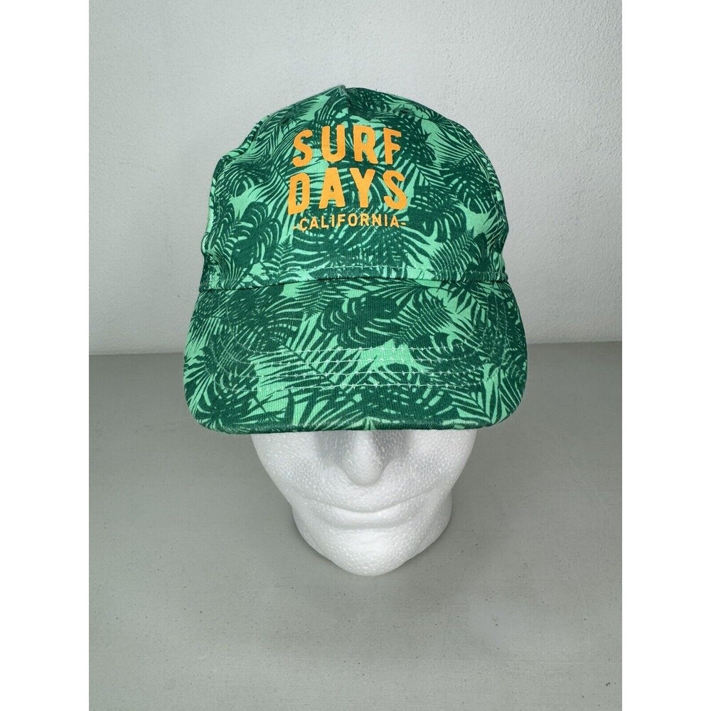 H&M Surf Days California Green Palm Tree Print Floral Size 2/4T Hat Youth Snap